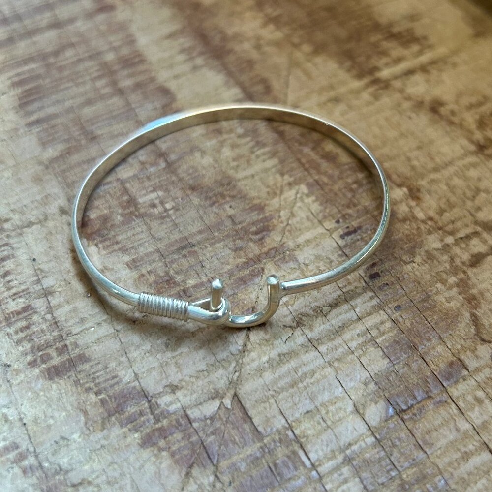 Handmade St. Croix Sterling Silver Hook Bracelet - 925